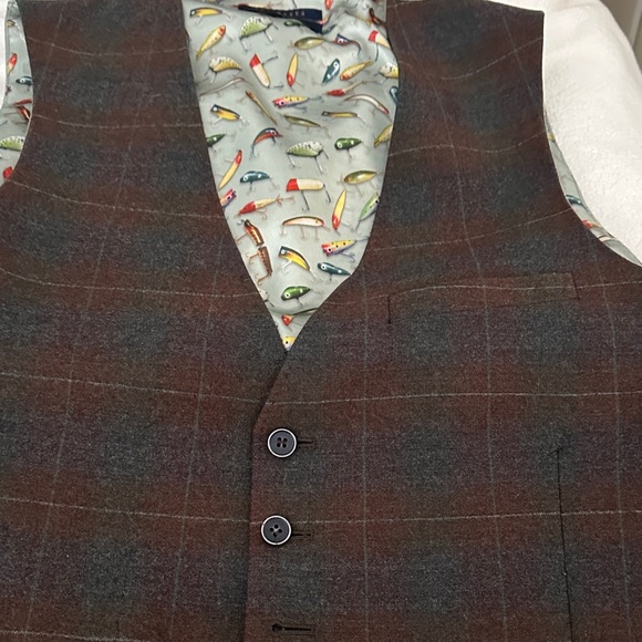 Ted Baker London Brown Checkered Vest - Picture 5 of 10